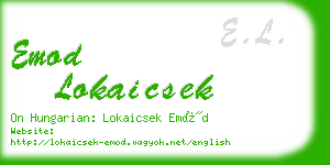 emod lokaicsek business card